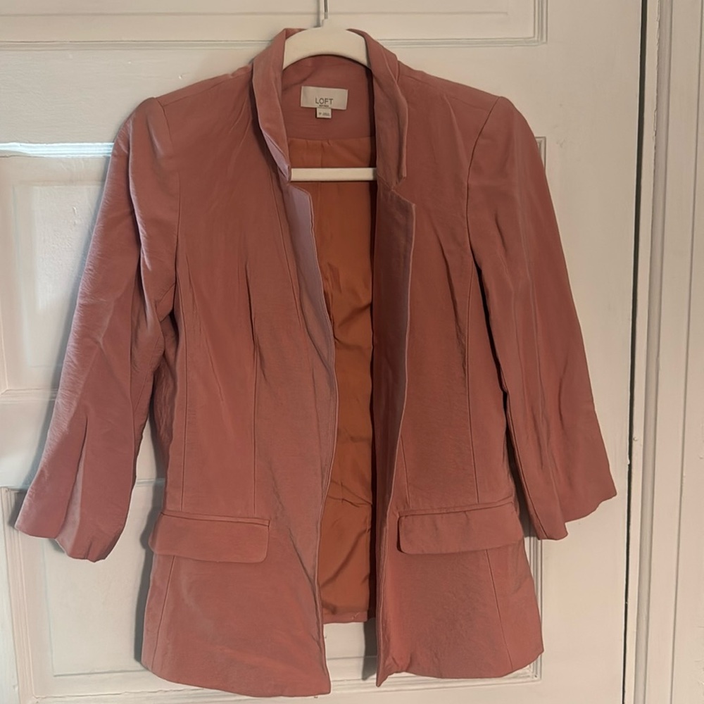 LOFT Quarter Sleeve Open Blazer